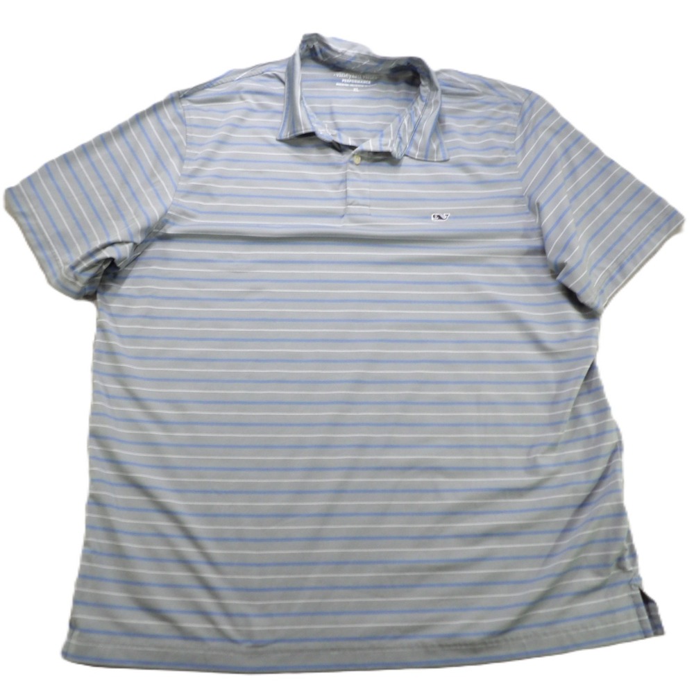 Vineyard Vines Performance Sankaty Stripe Short Sleeve Golf Polo Shirt Men XL SS